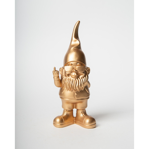 Statua del nano Bernardo in oro, 12 cm, statuetta decorativa per giardino o interni - Product Image 1