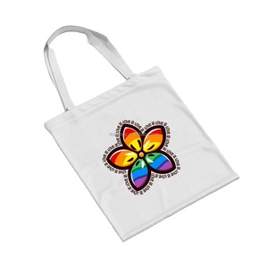 Sac fourre-tout en toile personnalisé DLBZ, motif arc-en-ciel, écologique, lavable, avec poignée en corde, pour un usage quotidien - Product Image 1