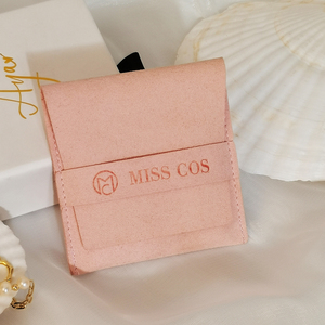 Luxurious Soft Velvet Microfiber Jewelry <b>Pouch</b> Bag Custom Brand for Women's Earrings Elegant Jewelry Container - Product Image 6