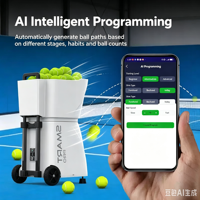 Máquina Lanza Pelotas de Pádel PT-Smart Pro con Control Remoto por Aplicación, Portátil, Automática, para Entrenamiento en Club y en Casa