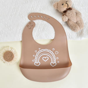 Bavoir pour bébé en silicone imperméable à l'eau motif de dessin animé fermeture à bouton Super doux <span class=keywords><strong>portable</strong></span> anti-saleté bavoir pour bébé - Product Image 6