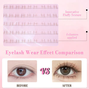 <span class=keywords><strong>Cils</strong></span> inférieurs bruns à 5 rangées, très demandés, longueur mixte 5-6 mm, pré-collés, sans colle, marque privée, 60 grappes <span class=keywords><strong>de</strong></span> <span class=keywords><strong>cils</strong></span> - Product Image 2