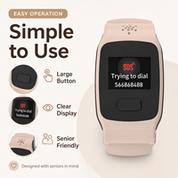 Pulsera de Seguridad para Personas Mayores con Red 2G/3G/4G, Soporte para SIM con Roaming, SMS y Aplicación, Modos de Funcionamiento Dual