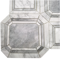 Carlara – carreaux de salle de bain en marbre blanc x carreaux de mosaïque de 12 pouces en marbre poli à mailles