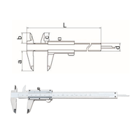 Outil de mesure de calibre à vernier en acier inoxydable MECHWARE de haute qualité 100 mm 150 mm 200 mm 300 mm pour diverses mesures