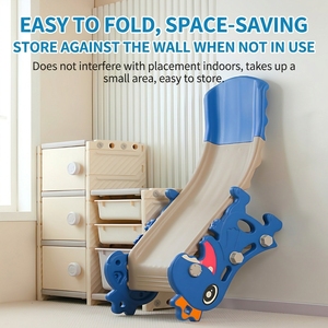 Ensemble toboggan et balançoire pliable compact pour bébé, facile à installer, portable pour les petits espaces, utilisation à domicile, intérieur/<span class=keywords><strong>extérieur</strong></span>, <span class=keywords><strong>aire</strong></span> <span class=keywords><strong>de</strong></span> <span class=keywords><strong>jeux</strong></span> - Product Image 3