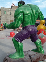 Statue Hulk personnalisable grandeur nature en fibre de verre/résine, action hero musclée, vente chaude usine