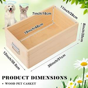 Sağlam Metal Mandalı ile Köpek Kedi Anıtı İçin Masif Çam Ahşap Evcil Hayvan Kremasyon Urnesi - Product Image 2