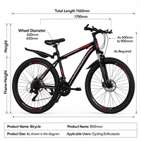 Sepeda Gunung Full Suspension Hitam Rangka Serat Karbon Rem Cakram 26 27.5 29 Inch MTB untuk Semua Medan Bersepeda