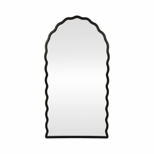 Specchio da Parete Arcuato con Cornice Ondulata, Specchio Decorativo per Camera da Letto, Bagno, Casa e Ufficio - Product Image 1
