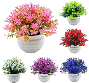Plante artificielle réaliste en <span class=keywords><strong>eucalyptus</strong></span>, petite plante en <span class=keywords><strong>pot</strong></span>, fausse verdure pour la décoration de la maison, du bureau, de la table, art moderne - Product Image 1