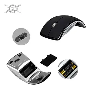 Wireless Optical Foldable Mouse Customized Logo Optical USB Cordless Arc Mice For PC