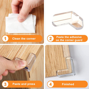 Protector de silicona para seguridad de bebés y niños, cubierta protectora para bordes de mesa, protectores de bordes anticolisión, 4 uds./10 Uds. - Product Image 3