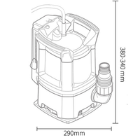 Pompe de vidange submersible QY haute pression 950W 220V 14m³/h entièrement automatique pour maison et garage, moteur en acier inoxydable, câble de 6m, faible aspiration