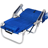 Offres Spéciales cadre en aluminium sac à dos cinq positions réglable voyage pique-nique conception mer chaises pliant en plein air Camping chaise de plage