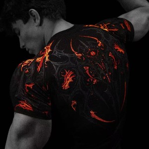 XIANGYU Playeras Deportivas para Hombre de Secado Rápido, Camisetas de Entrenamiento de Fisicoculturismo con Estampado Gráfico, Ropa Deportiva para México - Product Image 1