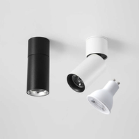 Modern Tasarım GU10 LED 7W Ayarlanabilir Alüminyum Mini Yüzeye Monte Tavan Spot Işığı 38 Işın Açısı 3 Yıl Garantili