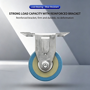 5 Inch Heavy Duty Swivel Caster Wheels <b>Set</b> of 4, Dual Locking Industrial Casters with Brake, PU Wheels <b>for</b> Dolly and Trolley - Product Image 6