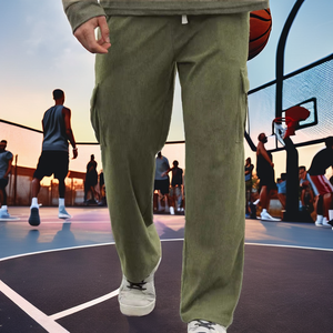 Edoor Wears 2025 New Style High Waist Eco-Friendly Casual Sports Worsted Polyester Multi-pocket Drawstring Closure Autumn <b>Men's</b> - Product Image 2