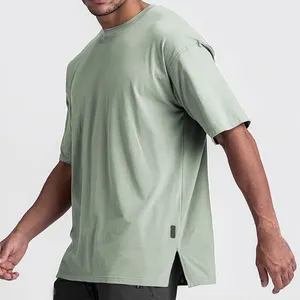 China Factory Akilex Custom High Quality Organic New Design DTG Men's Oversized T Shirt Manufacturer Cotton Shirts For Men