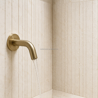Carreaux de marbre Giatlantide à surface rainurée, marbre naturel beige égyptien pour les maisons et les hôtels, revêtement mural