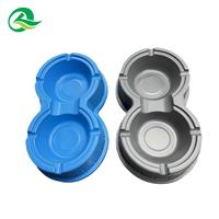 Bol double pour animaux de compagnie thermoformé en plastique épais sur mesure, pour nourriture et eau, pour chiens et chats