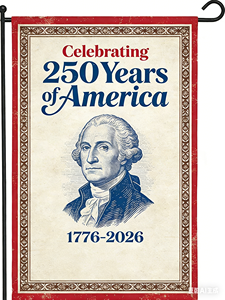 250th USA 花园旗帜 12x18 英寸，粗麻布双面爱国旗帜，适合 7 月 4 日户外使用 - Product Image 6
