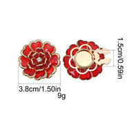 Nouvel Arrivage – Bouton Décoratif Élégant en Alliage Doré avec Strass en Forme de Fleur de Lotus pour Col de Chemise