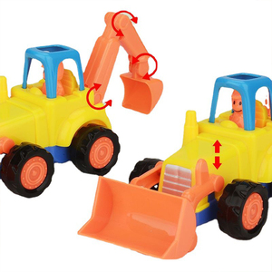 Set di veicoli per inerzia di plastica in ABS simpatico cartone animato Set di giochi Unisex per bambini escavatore e Mixer combinazione di ingegneria regalo - Product Image 5