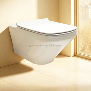 <span class=keywords><strong>WC</strong></span> <span class=keywords><strong>suspendu</strong></span> en céramique allongé au design moderne <span class=keywords><strong>pour</strong></span> salle de bain - Product Image 1