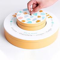 Boîte cadeau de luxe pour macarons, tube rond en carton rigide, pelliculage brillant, gaufrage, emballage personnalisable