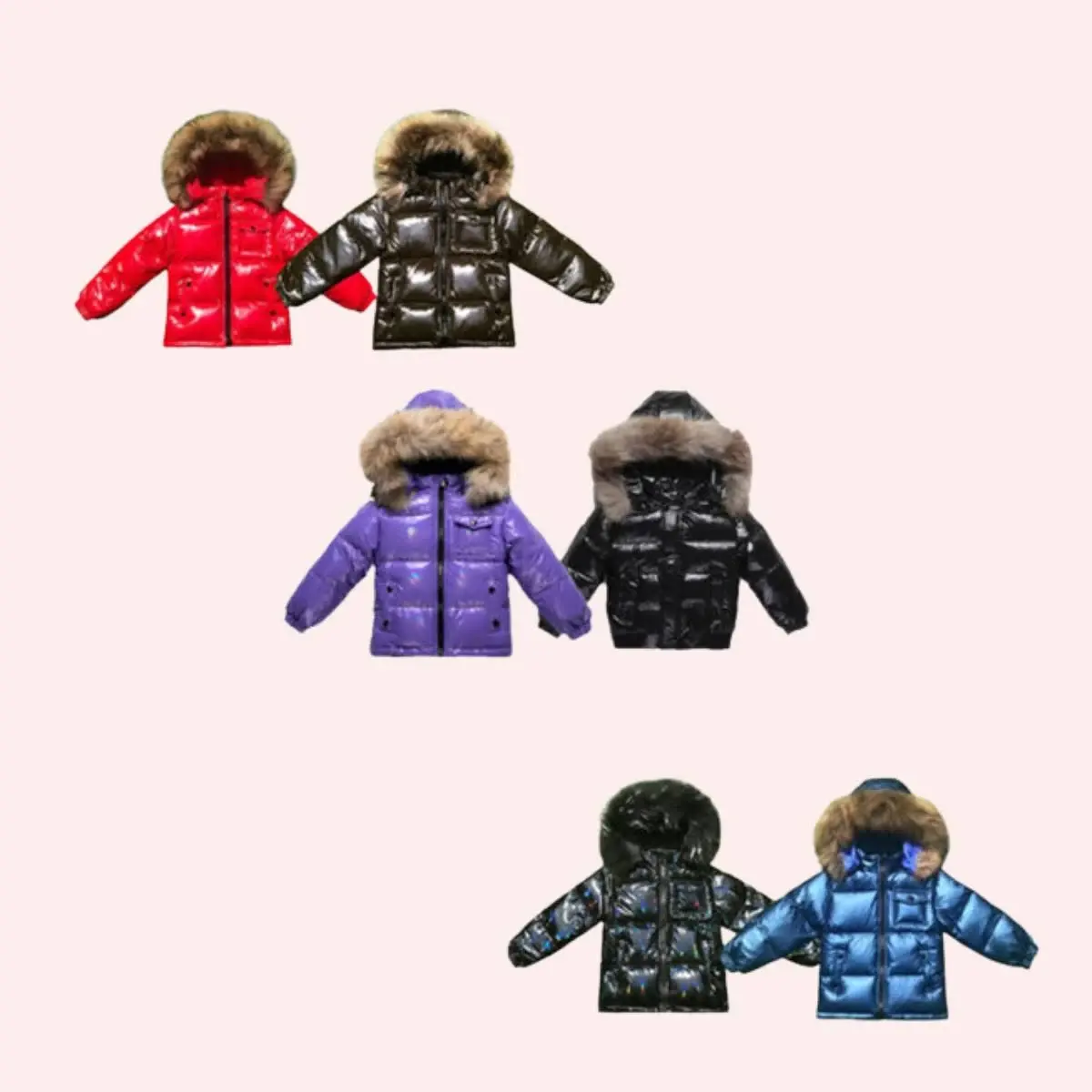 Children Down Jackets Hooded Real Fur Collar Girls Boys Warm Windproof Bubble Puffer Wholesale Winter Feather Down Coat for Kids