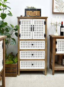 Handmade Đồ Nội Thất Bằng Gỗ Phòng Khách Buffet Phòng Ăn Sideboard Lưu Trữ Tủ Sách Ngăn Kéo Đơn Vị Chạm Khắc Tủ Rượu Vang Trắng - Product Image 6