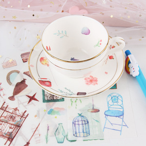 Giapponese kawaii carino conto a mano adesivo mano diario materiale set adesivi murali confezione cancelleria 6 pezzi - Product Image 3