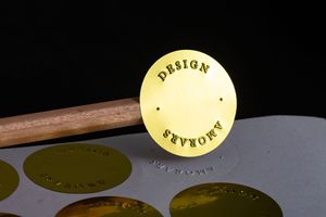 Luxury Embossed Gold Silver Waterproof Adhesive Labels <strong>Stickers</strong> for Candle Business - Product Image 3