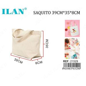 Borsa in tela Ilan 39x35x8 cm per donna, portaoggetti per artigianato - Product Image 1