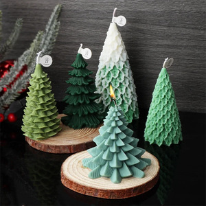 Transparent Christmas Tree Silicone <b>Candle</b> <b>Mold</b> Tapered Shape for Commercial DIY <b>Candle</b> Making Kits Christmas Decorative - Product Image 3