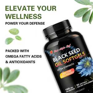 Aceite de Semilla Negra con Fibra Prebiótica en Cápsulas Blandas |   Nigella Sativa para el Apoyo Intestinal y Metabólico |   60 Cápsulas |   GMP - Product Image 4