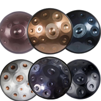 Classic Gold 12notes Handpan Drum 22-inch D Minor Drum Set Handmade Stainless Steel with Storage Bag for Instrument Beginners