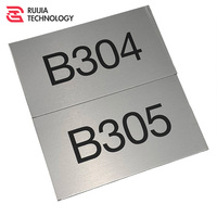 Plaques d'identification personnalisées en aluminium anodisé auto-adhésives pour équipements d'étagères de stockage en entrepôt
