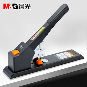 M & G <span class=keywords><strong>Grande</strong></span> <span class=keywords><strong>agrafeuse</strong></span> de <span class=keywords><strong>bureau</strong></span> à usage intensif Capacité de 200 pages Bras long épaissi pour manuels scolaires Taille grand - Product Image 1