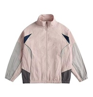 Veste coupe-vent pour homme de haute qualité, fabrication patchwork avec col montant, bandes réfléchissantes, coupe-vent et anti-UV