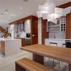 Prima <span class=keywords><strong>Kitchenette</strong></span> avec cuisinière et réfrigérateur Armoires de cuisine contemporaines en placage de bois - Product Image 6