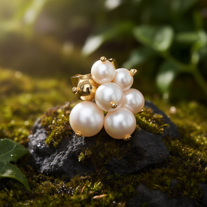 Pearl <b>Ring</b> 316L Stainless Steel PVD Gold Plating Sustainable Resistant Jewelry For Women Fashion Accessory - Product Image 3