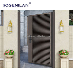 Konut alüminyum elektrik kapıları sürgülü bahçe tasarımı toz kaplı sürgülü ana giriş kapıları - Product Image 3