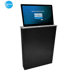 Paperless conference table multi-function modern large strip table combination custom training video conference intelligent desk