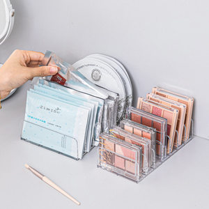 Transparent Cosmetic Storage Rack 4 Layers <b>Makeup</b> Organizer Drawer Divider <b>Box</b> For Eyeshadow Palette Blush Display Desktop Use - Product Image 4