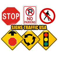 Panneaux d'avertissement de trafic personnalisés hautement réfléchissants Prismatic Pmma Adhesive Road Safety Road Signs