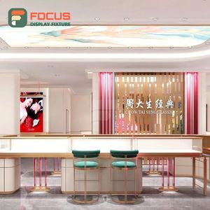 Vitrine à bijoux en verre de qualité supérieure, comptoir à bijoux en bois, vitrine à bijoux moderne de luxe haut de gamme avec éclairage LED - Product Image 5