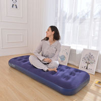 Matelas Pneumatique Gonflable Simple Vente en Gros 191x73x22cm 24 Cellules Matelas de Camping Portable Surface Floquée